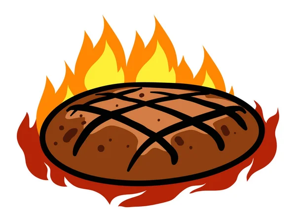 Fleisch Bbq Logo Symbol — Stockvektor