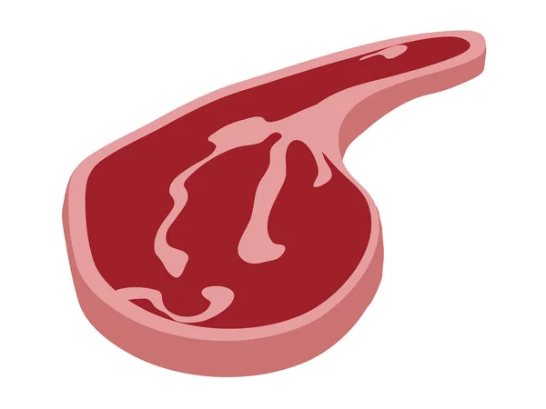 Carne Cruda Filete Aislado Vector Eps — Vector de stock