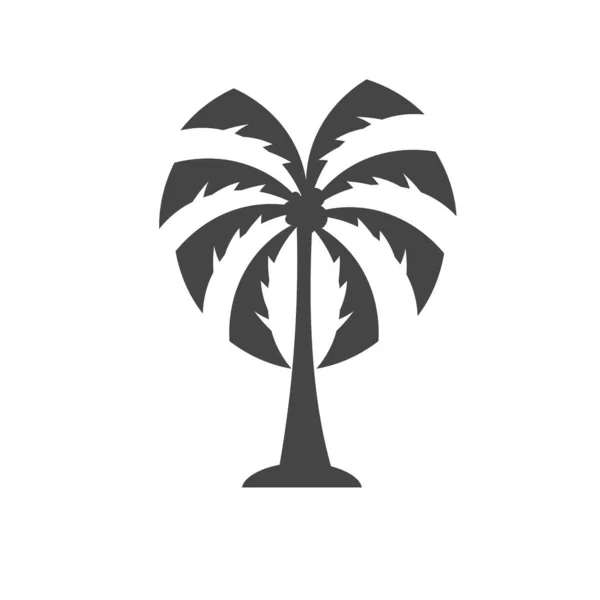 Palm Tree Logo Icon Vector — Vetor de Stock