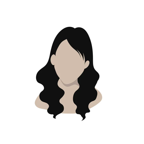 Schönheit Frauen Frisur Ikone Logo Frau Gesichtslosen Stock Illustration — Stockvektor