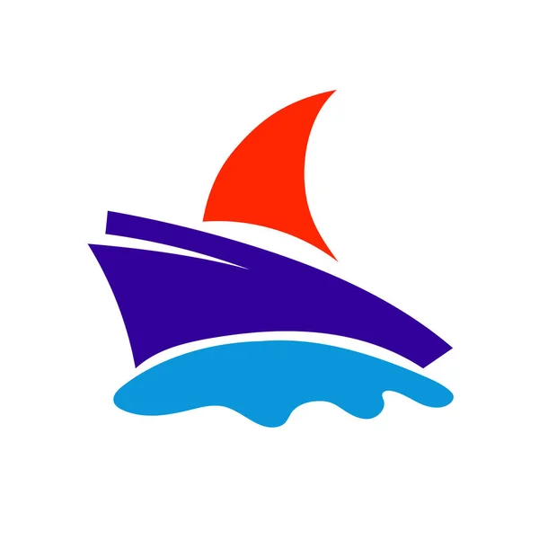 Yacht Logo Illustratie Vector — Stockvector