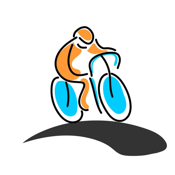Ilustración Aislada Bicicleta Caballo — Vector de stock
