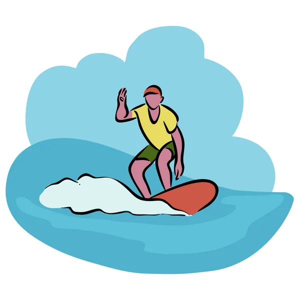 surfing man vector isolated