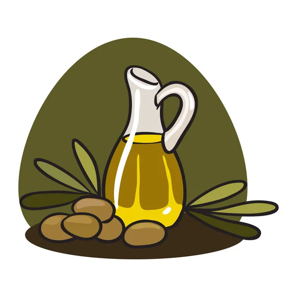 Векторная Иллюстрация Оливкового Масла — стоковый вектор