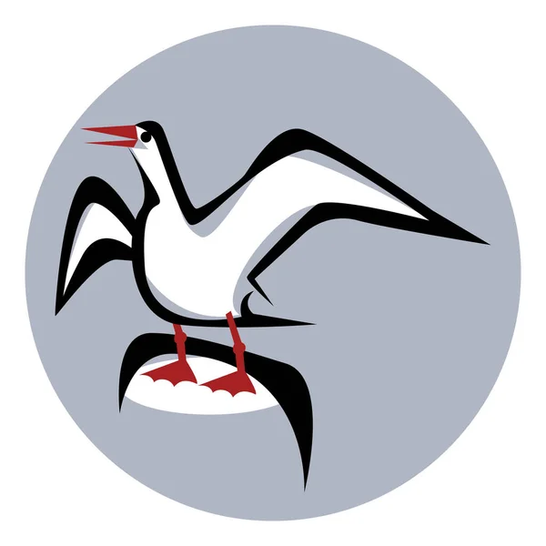 Bird Logo Ikon Vektor Illustration — Stock vektor