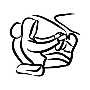 Köpekbalığı simgesi resimleme vektörü izole edildi