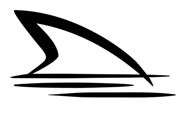 Hai Symbol Illustration Vektor Isoliert — Stockvektor