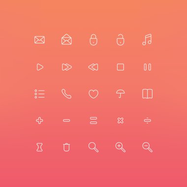 Anahat Icons Set, vektör Eps 10 çizim