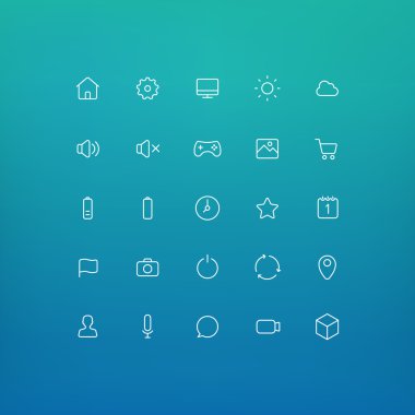Anahat Icons Set, vektör Eps 10 çizim