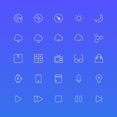 Anahat Icons Set, vektör Eps 10 çizim