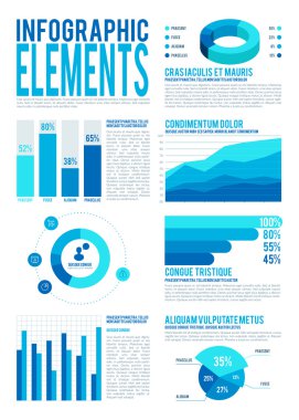 Infographic Elemets ayarla, vektör Eps10 çizim