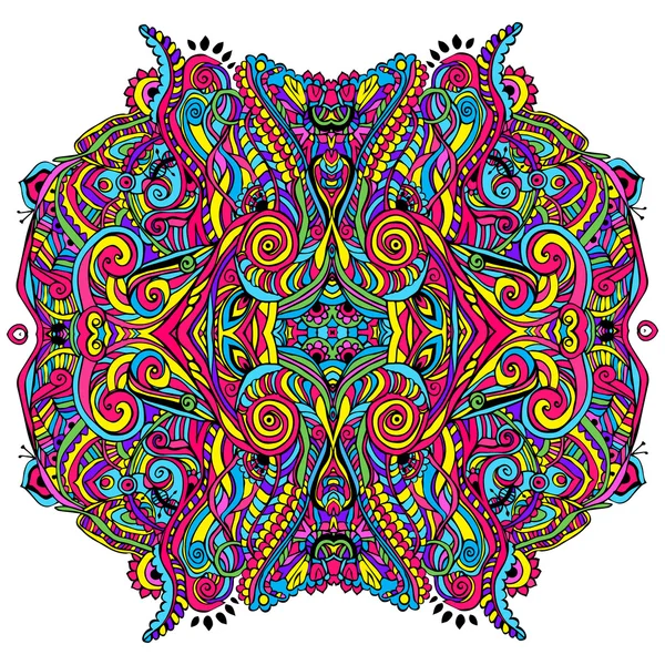 Hand drawn abstract psychedelic background ornament — Stockfoto