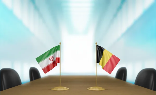 Iranisch-belgische Beziehungen und Handelsabkommen 3d Rendering — Stockfoto