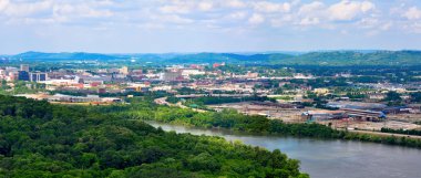 Chattanooga Tennessee Chickamauga baraj görüldüğü gibi Nehri üzerinde Panorama manzara