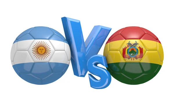 Preliminary competition football match between national teams Argentina and Bolivia — Stock Photo, Image