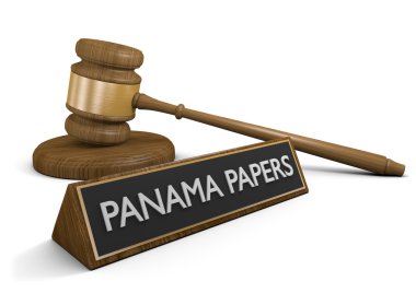 Panama kağıtları belgeleri sızıntı offshore şirket hesapları, 3d render