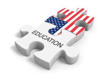 3D render bulmaca kavramını eğitim Amerika Birleşik Devletleri