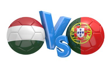 Milli takım rakip Portekiz, 3d render arasında futbol rekabet