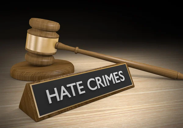 Törvények ellen, gyűlöletkeltő bűncselekményeket és az intolerancia, a 3d-leképezés — Stock Fotó