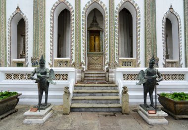 Tantima kuş heykeller Viharn Yod giriş tarihi Grand Palace Bangkok, Tayland