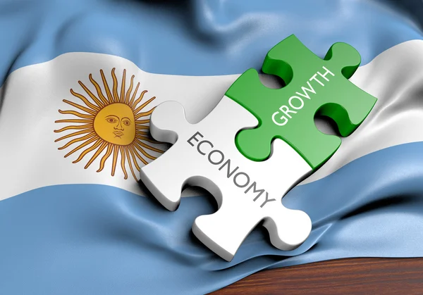 Gospodarka Argentyny i koncepcji wzrostu rynku finansowego, renderowania 3d — Zdjęcie stockowe