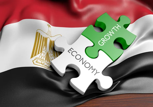 エジプトの経済と金融市場の成長概念、3 d レンダリング — ストック写真