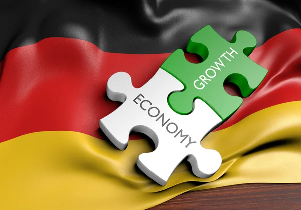 Економіка Німеччини і фінансового ринку зростання концепції, 3d-рендерінг — стокове фото