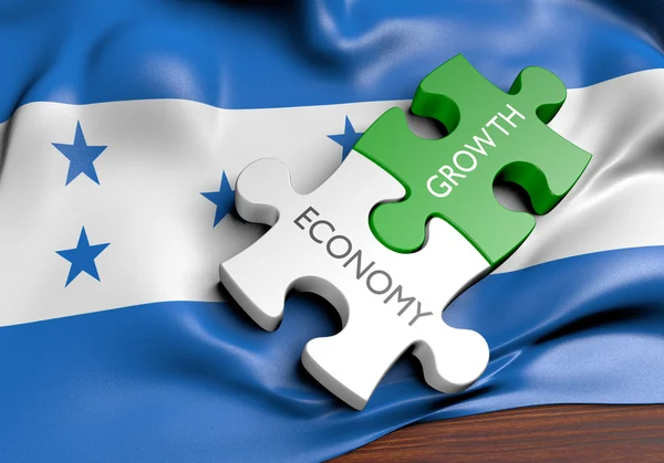 Концепция роста экономики Гондураса и финансового рынка, 3D рендеринг — стоковое фото