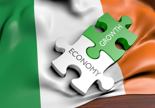 Gospodarka Irlandii i koncepcji wzrostu rynku finansowego, renderowania 3d — Zdjęcie stockowe