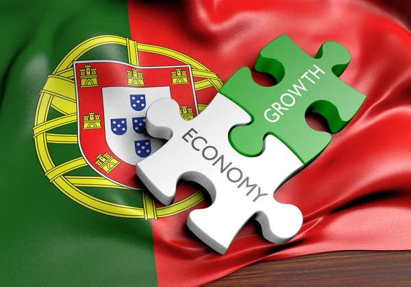 Portugal economia e mercado financeiro crescimento conceito, renderização 3D — Fotografia de Stock