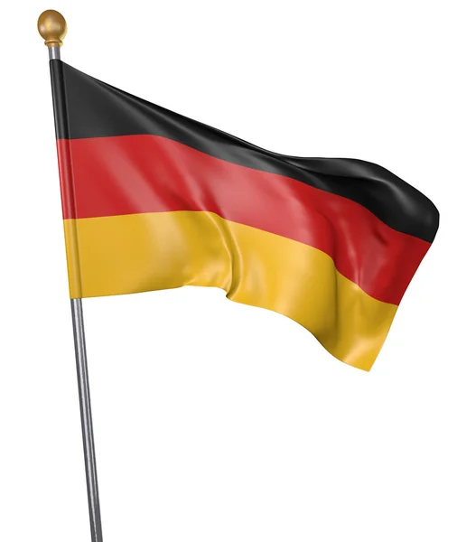 Національного прапора країни Німеччини, ізольовані на білому тлі, 3d-рендерінг — стокове фото