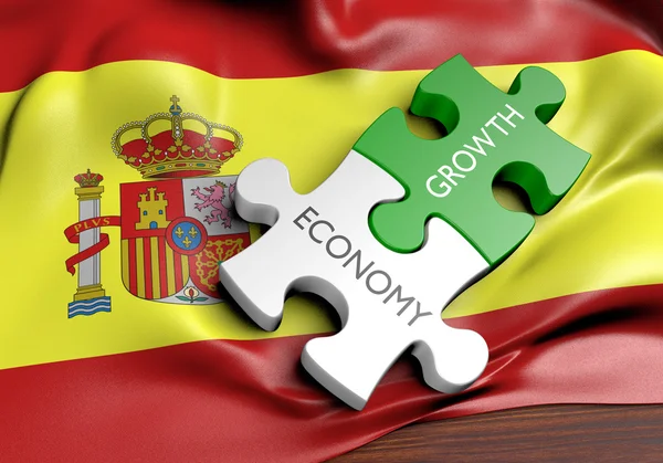 Espagne économie et croissance des marchés financiers concept, rendu 3D — Photo