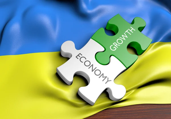 Ukraine economy and financial market growth concept, 3D rendering — Stock Photo, Image