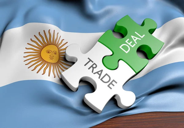 Argentinien Handelsabkommen und Konzept des internationalen Handels, 3D-Rendering — Stockfoto