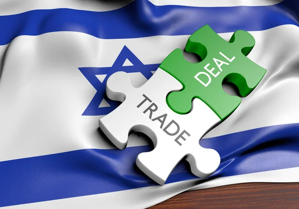 Israel acuerdos comerciales y el concepto de comercio internacional, representación 3D —  Fotos de Stock