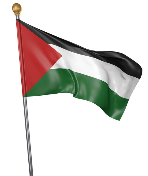 白い背景に、3 d レンダリングに分離されたパレスチナの国の国旗 — ストック写真