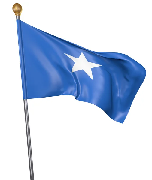 Flagga för land av Somalia isolerad på vit bakgrund, 3d-rendering — Stockfoto