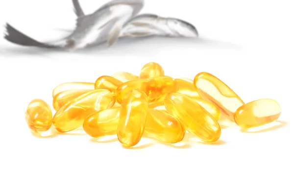 Omega-3 suplementos de aceite de pescado —  Fotos de Stock