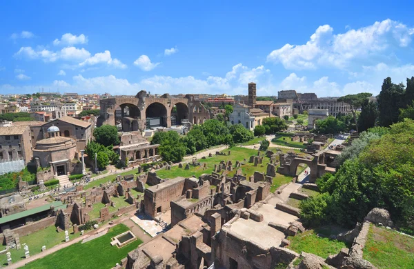 Fórum Romano, visto do monte Palatino — Fotografia de Stock