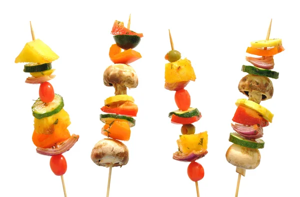 Brochetas de verduras saludables — Foto de Stock