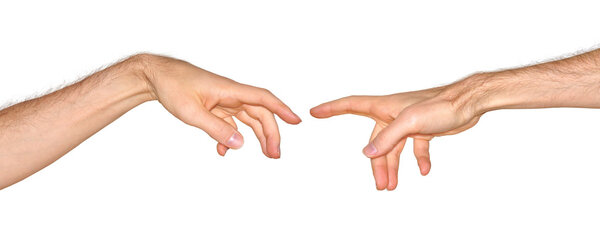 The Creation of Adam, based on the Michelangelo painting of God creating man