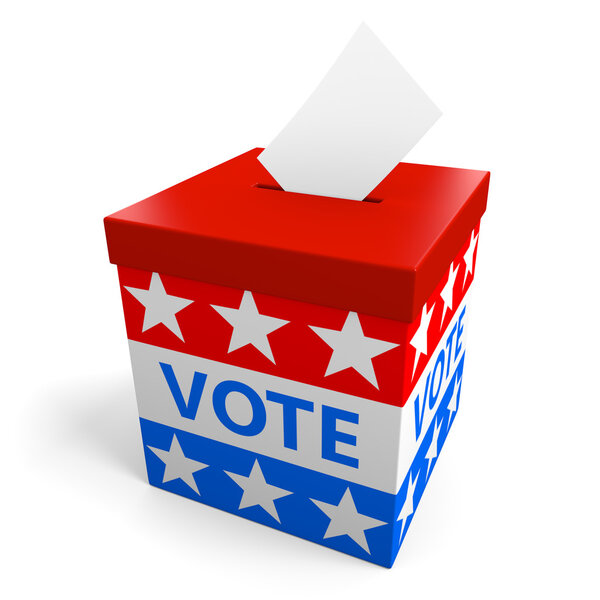 Избирательная урна для сбора голосов на американских политических выборах
