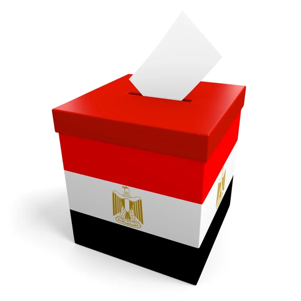 Oy toplamak için Mısır seçim oy sandığı — Stok fotoğraf