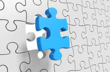 Çözüm, tamamlanması için eklenen son eksik parça puzzle