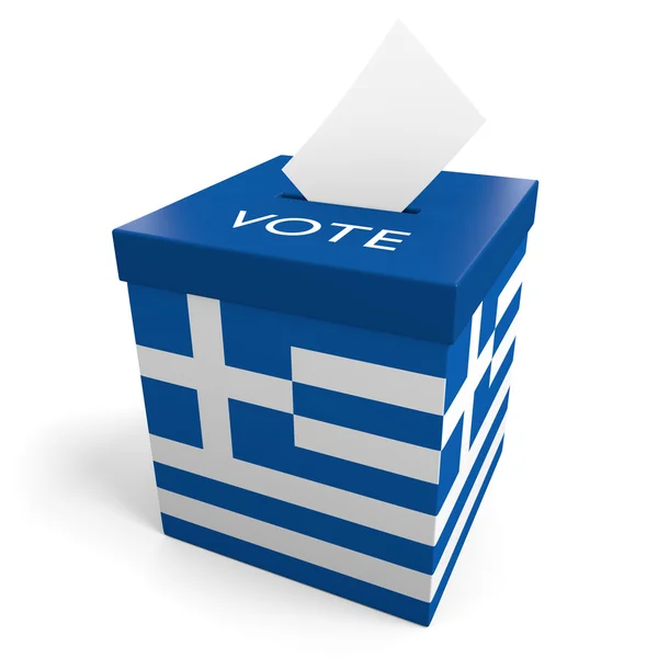 Grecia urna electoral para recoger votos — Foto de Stock