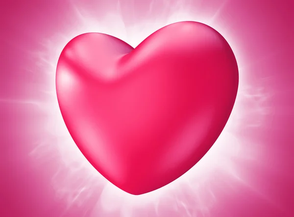 Adorável dia dos namorados rosa coração repleto de paixão — Fotografia de Stock