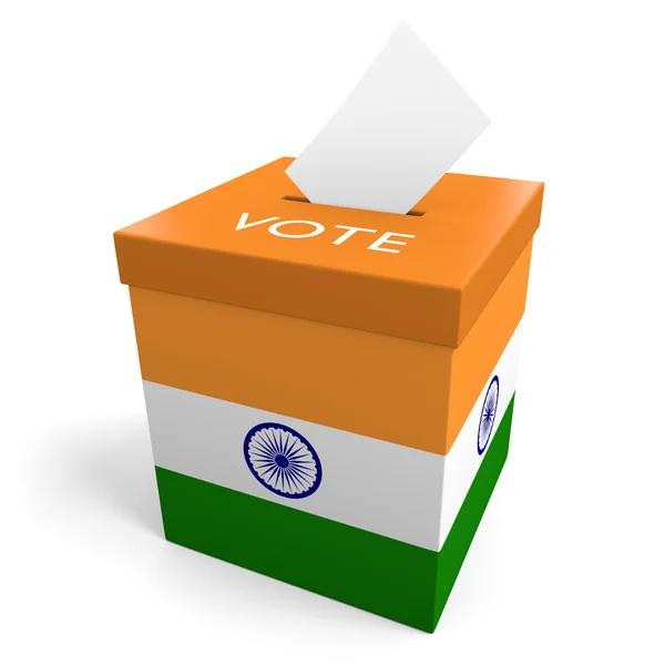 India election ballot box for collecting votes — Stock Photo, Image