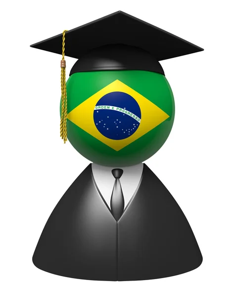 Brazilië college graduate concept voor scholen en onderwijs — Stockfoto