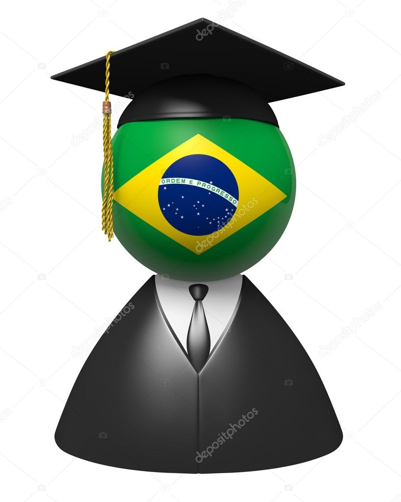 Brazil college graduate concept for schools and education