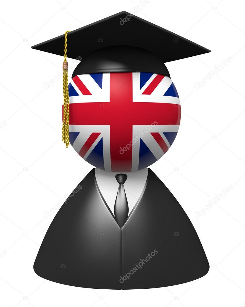 United Kingdom college graduate concept for schools and education